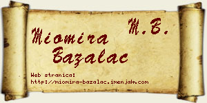 Miomira Bažalac vizit kartica